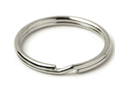 Silver Key Split Rings For Keychains, Durable Metal Construction, 10 Piece Set, Model 63800244