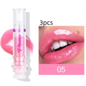 New Tube Lip Rich Lip Color Slightly Spicy Lip Honey Lip Glass Mirror Face Lip Mirror Liquid Lipstick (Option: 5Color3pcs)