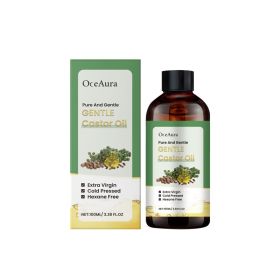 OceAura Multi-Effect Castor Oil Gentle Moisturizing, Hydrating And Repairing Skin And Nourishing Hair Follicles Multi-Effect Essential Oil (Option: 100ml-121.6g-4.17*1.69*1.69inch)