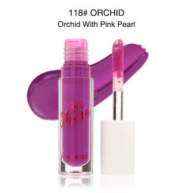 Solid Jelly Lipstick Crystal Lip Balm Water Wave Mirror Lip Gloss Long Lasting Moisturizing Lip Glaze Lip Care Makeup (Option: 118Orchid)