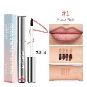 Matte Finish No Stain On Cup Hook Line Lip Stick (Option: 2.5ml-Rose Pink)